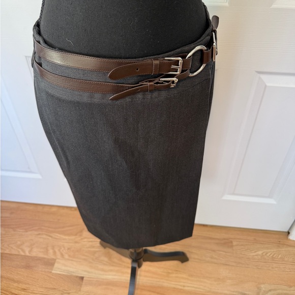 Ralph Lauren straight Grey Belted Women's Skirt - Picture 6 of 10